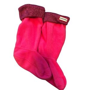 Hunter Vibrant Pink Fleece Boot Liners girls xl sz 4-6